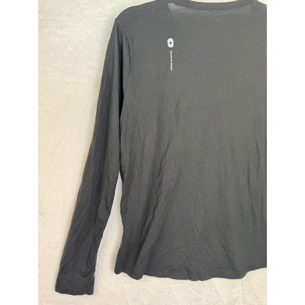 FIGS Super Soft Long Sleeve Underscrub Top Charcoal Gray Pima Cotton Modal XL - Picture 8 of 9
